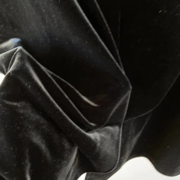 BNWT Vintage St Michael Marks and Spencer Black Velvet Pencil Skirt Size 16 - Picture 6 of 10